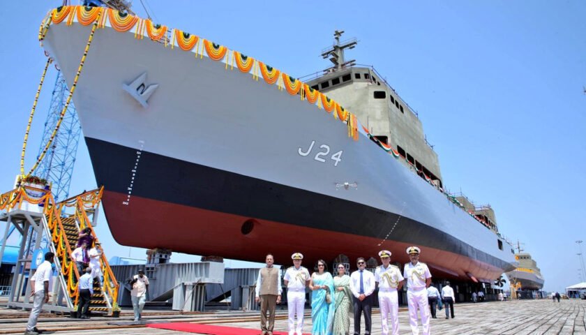 Fourth of Four SVL Ships, INS Sanshodhak, Launched