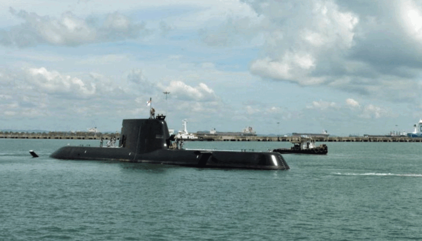 First Invincible Class Submarine Arrives in Singapore