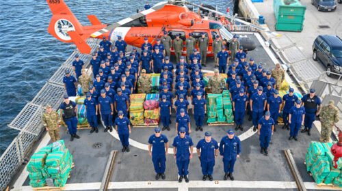 USCGC Escanaba Offloads Narcotics in Port Everglades