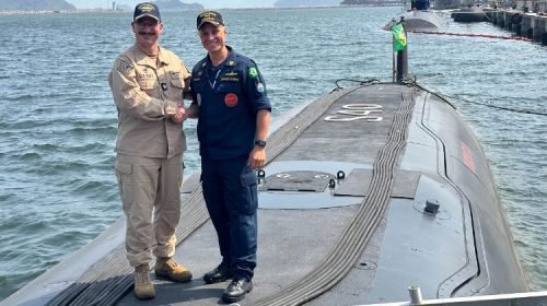 USS Hampton in Joint Exercises with Brazilian Submarine Humaita