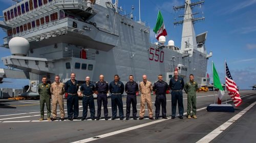 Abraham Lincoln Operates with Italian Cavour Strike Group