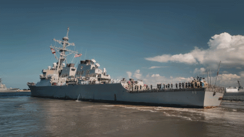 USS The Sullivans Deploys