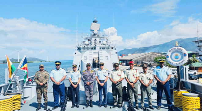INS Trikand Concludes Visit to Port Victoria, Seychelles