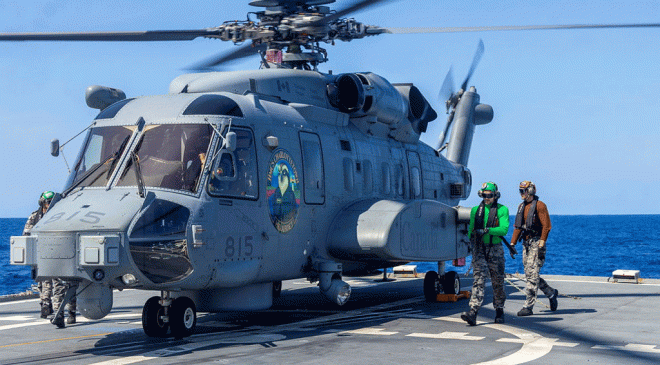 Allies Work as One Launching and Landing at Sea