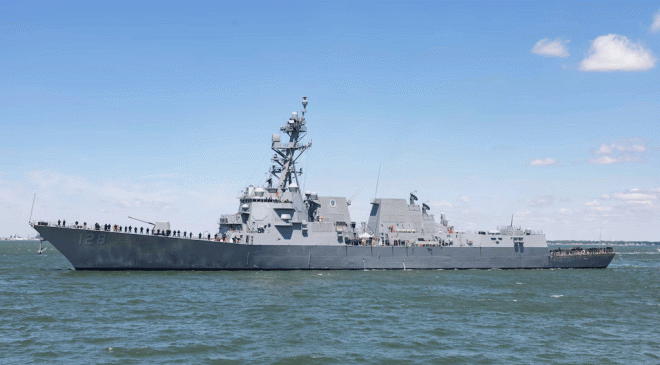 Maiden Arrival in Norfolk for Future USS Ted Stevens