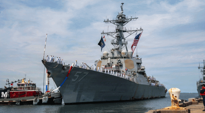 USS Mitscher Returns from Deployment
