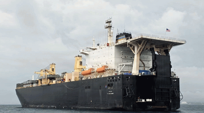 USNS 1st LT Jack Lummus Arrives in Okinawa