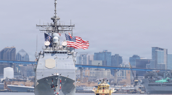 USS Lake Erie Returns to San Diego