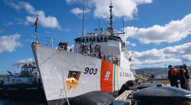 Harriet Lane Returns from 75 Day Patrol