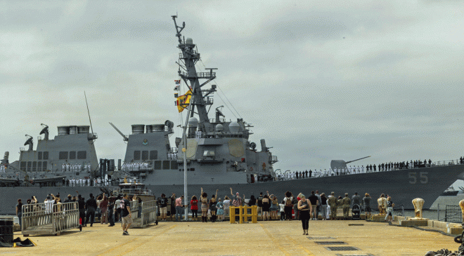 USS Stout Departs Norfolk for Deployment