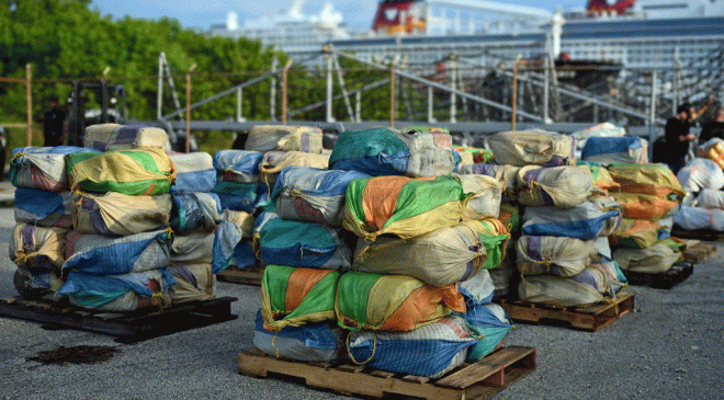 USCGC Escanaba Offloads Narcotics in Florida