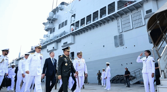 KRI Sriwijaya Christened in Jakarta