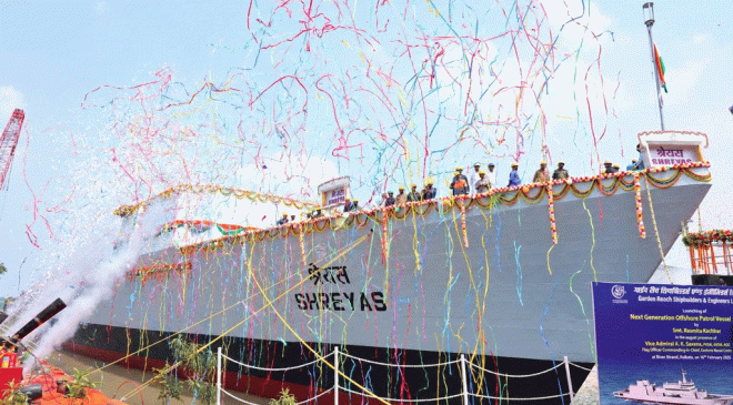 INS Shreyas Launched by GRSE