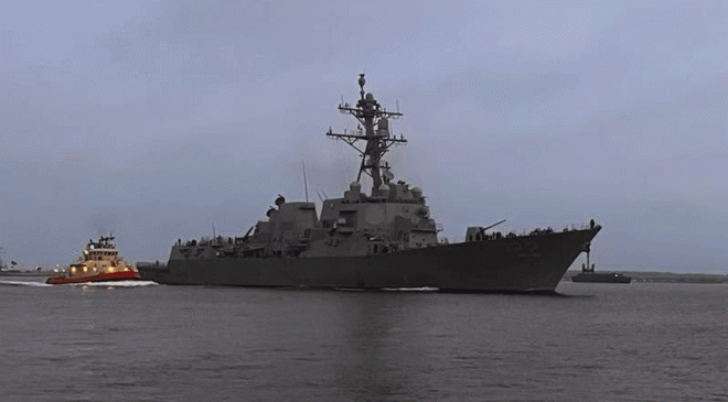 USS John Basilone to Homeport at Rota